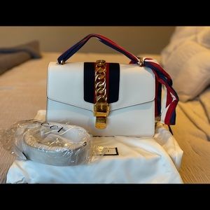Brand new Gucci Sylvie Small white Leather Bag